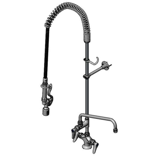 T&S  B-0113-12-CRBJ  EasyInstall PRU, 1-Hole Base, Ceramas, 12'' ADF