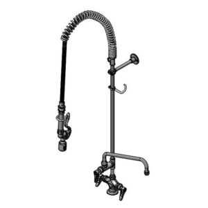 T&S  B-0113-12CRBJST  EasyInstall PRU, 1-Hole Base, Cerama, 12'' ADF