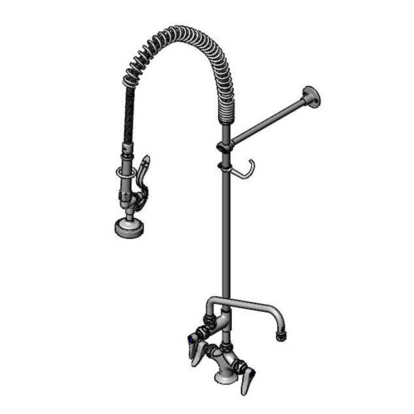 T&S  B-0113-ADF10-BR  1-Hole Deck mt PRU,Supply Hoses-Stops-Elbows