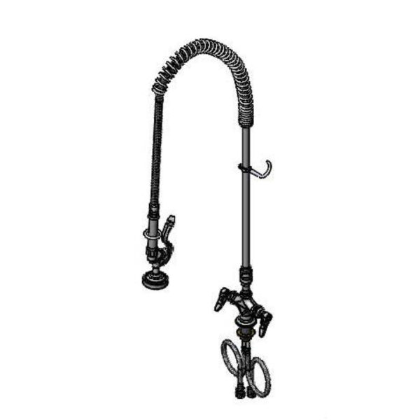 T&S  B-0113-V  Easyinstall PRU, Spring , 1-Hole Base, 18'' Flex Lines