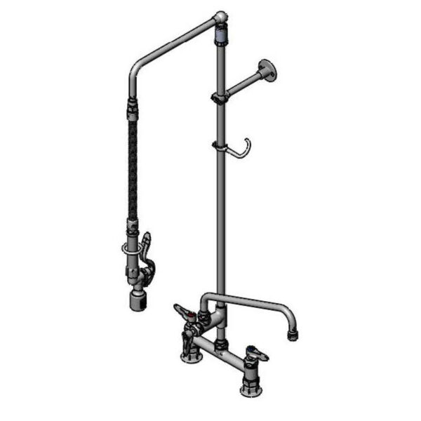 T&S  B-0121-12-CRBJ  PRU Unit: 8'' Deck mt Base, Ceramas, 12'' Overhead Swivel