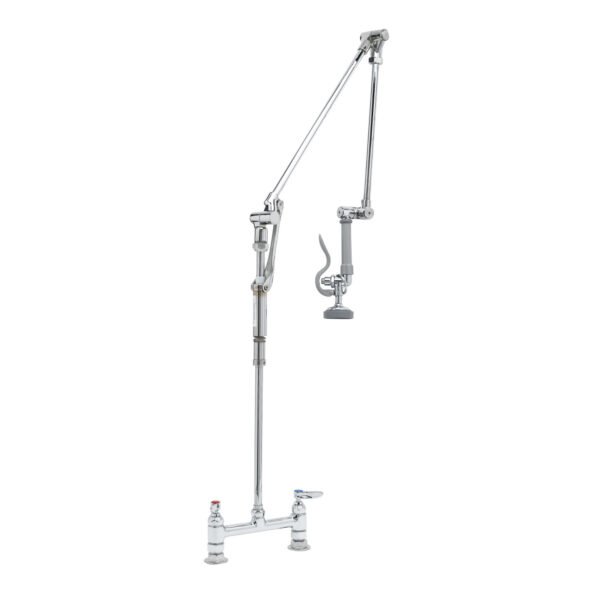 T&S  B-0124  PRU, Roto-Flex DesiG.N., Deck mt, 8'' Cntrs, 42'' Overall H