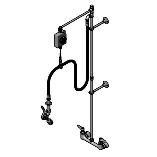 T&S  B-0129  PRU, Balancer, Wall mt Base, 8'' Cntrs, Angled Vlv