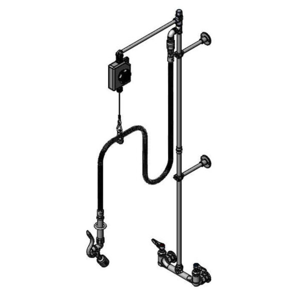 T&S  B-0129-VB  PRU, Balancer, Wall mt Base, 8'' Cntrs, Low Flow Vlv