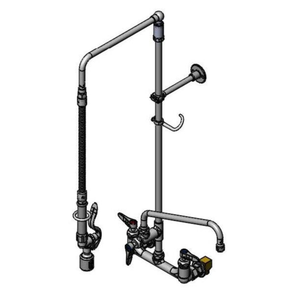 T&S  B-0131-12-CRBJK  PRU, Overhead Swivel Arm, 8'' Wall Mount Base, Ceramas