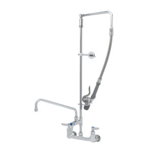 T&S  B-0131-ADF12-BC  8'' Wall mt PRU, B-0107-C, Fct & 12'' Swing