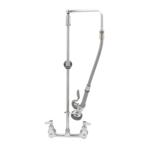 T&S  B-0131-B  PRU, Overhead Swivel Arm, Wall mt Base, 8'' Cntrs, Wall Brkt