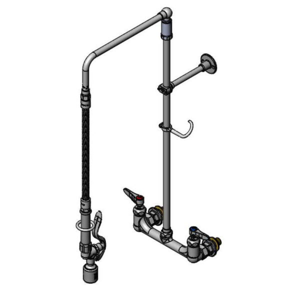 T&S  B-0131-BC-425  PRU: Overhead Swivel Arm, 8'' Wall mt
