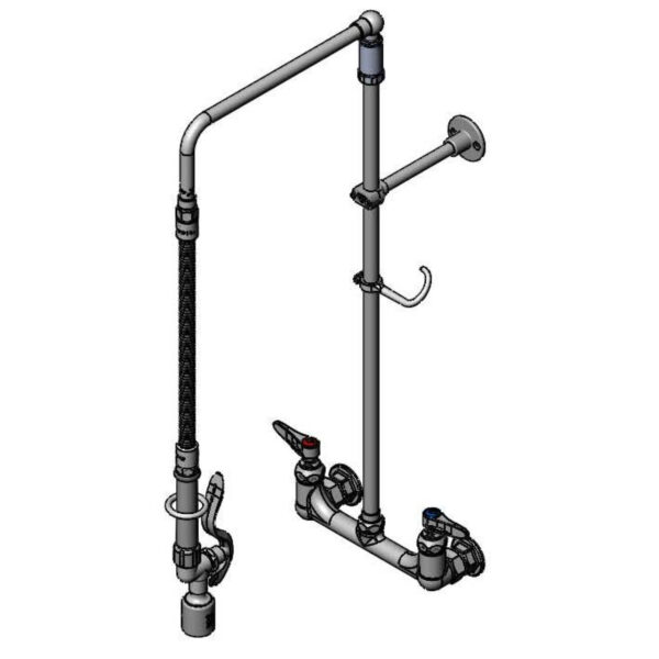 T&S  B-0131-BC  PRU: Overhead Swivel Arm, 8'' Wall mt Base