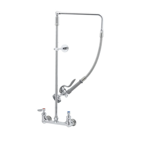 T&S  B-0131-CR-B  PRU, Overhead Swivel Arm, Wall mt Base, 8'' Cntrs