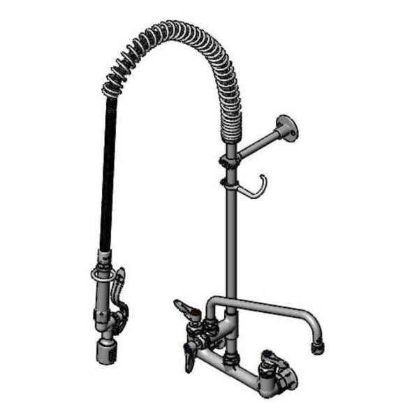T&S  B-0133-12-CRBJ  EasyInstall PRU, 8'' Wall mt, Ceramas, 12'' Fct