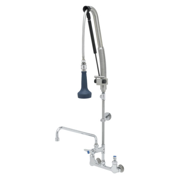 T&S  B-0133-12CRB8TP  Pull-Down PRU w/ 12'' ADF, Cerama cart,Lever, WallBrkt