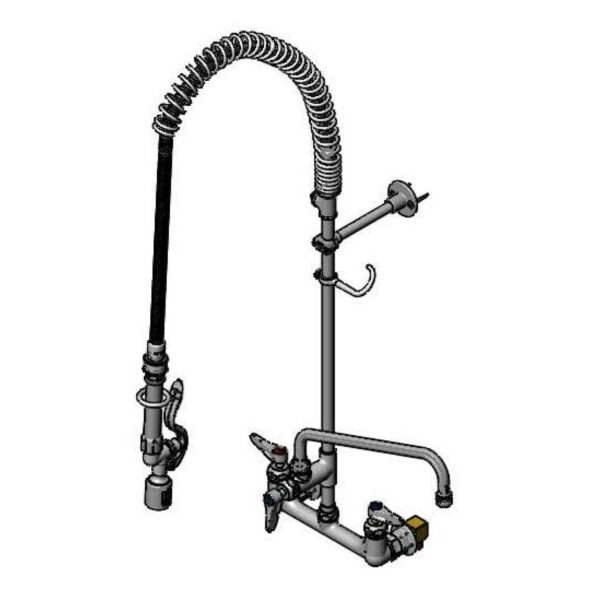 T&S  B-0133-12CRBJST  EasyInstall PRU, 8'' Wall mt Fct, Ceramas, 12''ADF