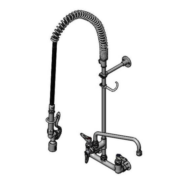 T&S  B-0133-12FCRBCT  PRU: 8'' Wall mt, Ceramas, 12'' ADF Nozzle