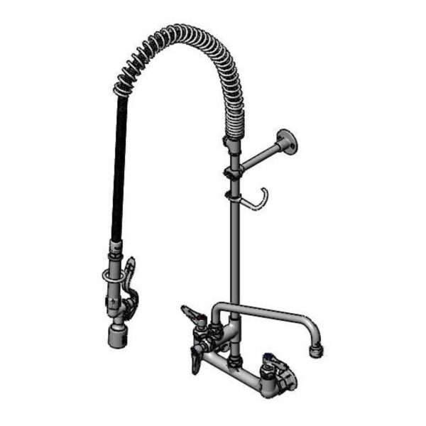 T&S  B-0133-12WCRBCT  PRU: 8'' Wall mt, Ceramas, 12'' ADF Nozzle
