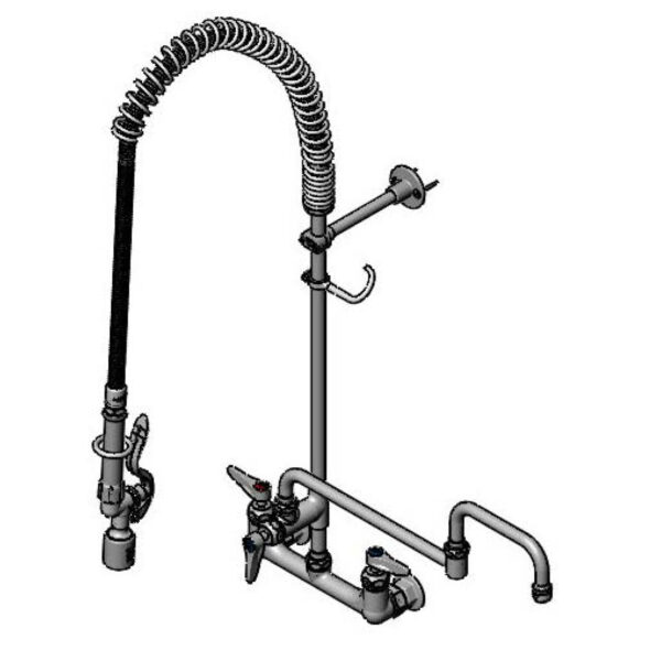 T&S  B-0133-18DJCRBC  EasyInstall PRU, 8'' Wall mt, Ceramas, B-0107-C