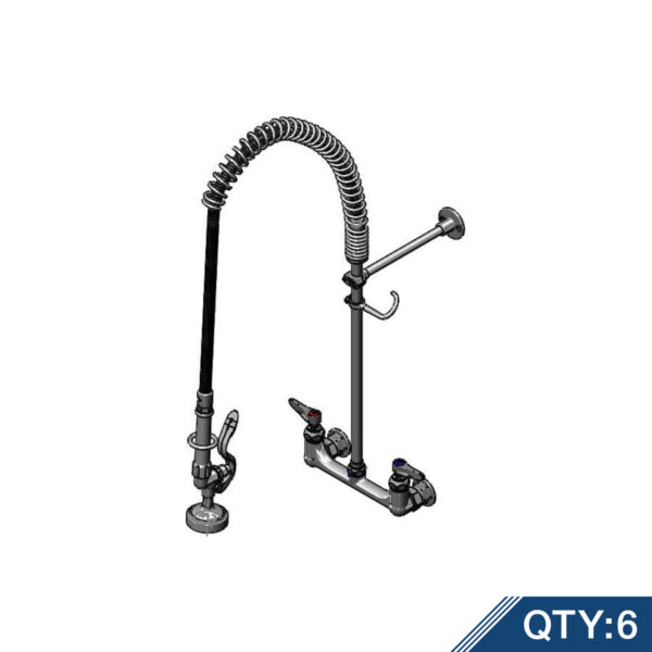 T&S  B-0133-B9M  Easyinstall PRU, Spring , Wall Mt Base, 8'' Cntrs