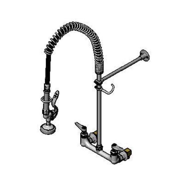T&S  B-0133-BR-B  8'' Wallmt PRU,Supply Stops-Hoses-Elbows