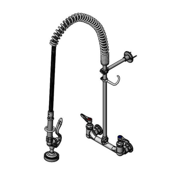 T&S  B-0133-BT  Easyinstall PRU, Spring , Wall mt Base, 8'' Cntrs