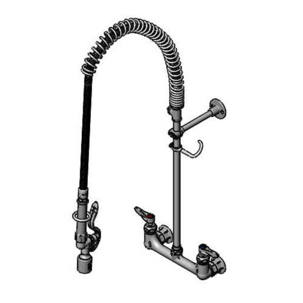 T&S  B-0133-CR-BC-T  PRU: 8'' Wall mt, Ceramas, B-0107-C Spray Vlv