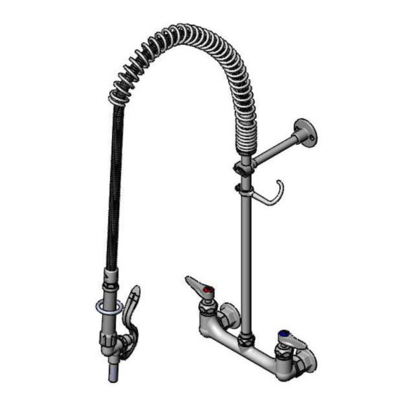 T&S  B-0133-CR-BFK  Filler Unit, 8'' Wall mt Base, Ceramas, Squeeze Vlv