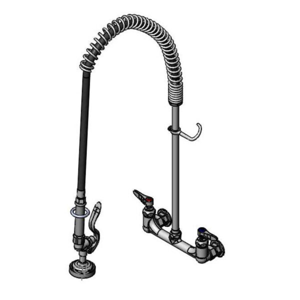 T&S  B-0133-R  Easyinstall PRU, Spring , Wall mt Base, 8'' Cntrs