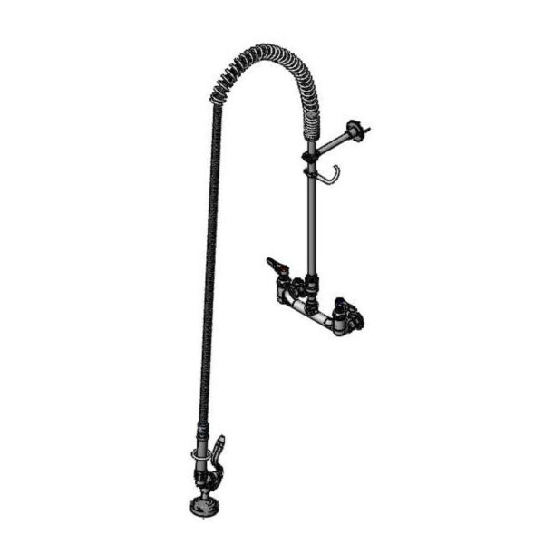 T&S  B-0133-V-B-68H  Easyinstall PRU: 8'' Wall mt W/ 68'' Flex Hose, vac. Brkr