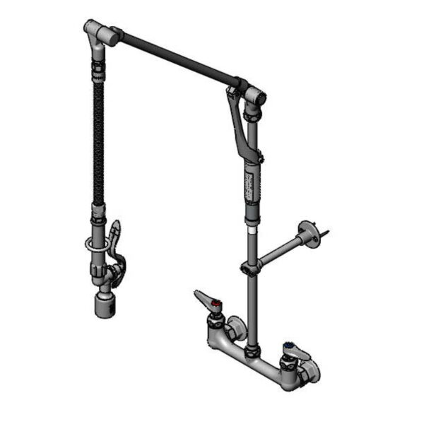 T&S  B-0137  PRU, Roto-Flex DesiG.N., Wall mt Base, 8'' Cntrs