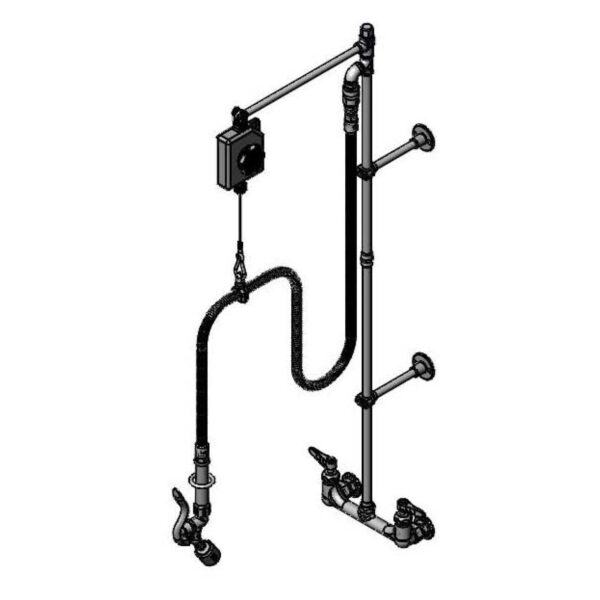 T&S  B-0140-01  PRU: 8'' Wall mt, Balancer Arm, 68'' Flex Hose