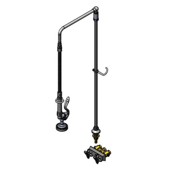 T&S  B-0142  PRU, 18'' Overhead Swivel Arm, mix Fct Base B-0512