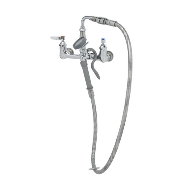T&S  B-0167-01  8'' C/C Wall mt Fct,vac. Brkr,54'' SS Hose