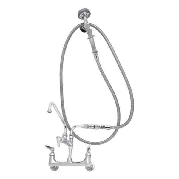 T&S  B-0175-03  Spray Assy, Wall mt Base, 8'' Cntrs,  Fct, Angled Spray