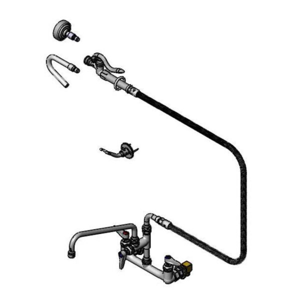 T&S  B-0175-60H-QDSV  8'' Wall mt Fct, Sc Eternas