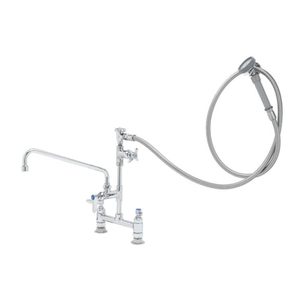 T&S  B-0177  Spray Assy, 8'' Deck mt Base, 12''  Fct, Angled Sprayer