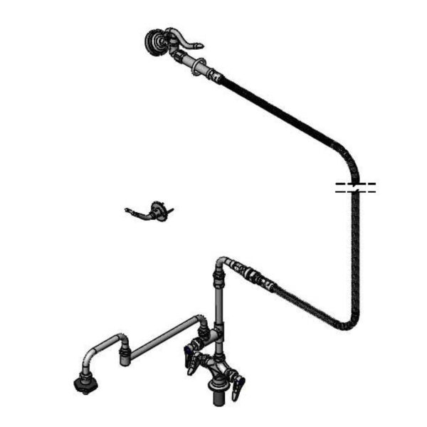 T&S  B-0179-01-CR  mix Fct, 1-Hole Deck mt, Combination Style