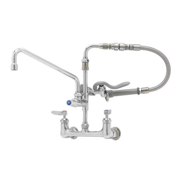 T&S  B-0184  8'' Wall mt,Ceramas,Spring Checks, Fct,12''Nozzle