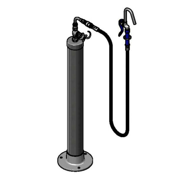 T&S  B-0196  Kettle Kaddy, Hook Nozzle w/ flex Hose, vac. Brkr