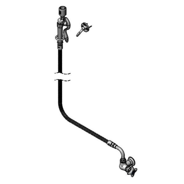 T&S  B-0210-107C  1- Pantry Fct, Wall mt, Eterna, 4-Arm Handle