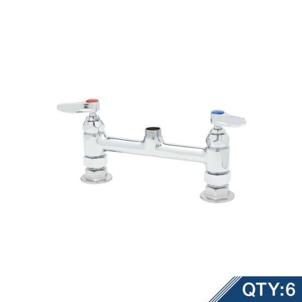 T&S  B-0220-LNM  Dbl Pantry Swivel Base Fcts, 8'' Deck mt,