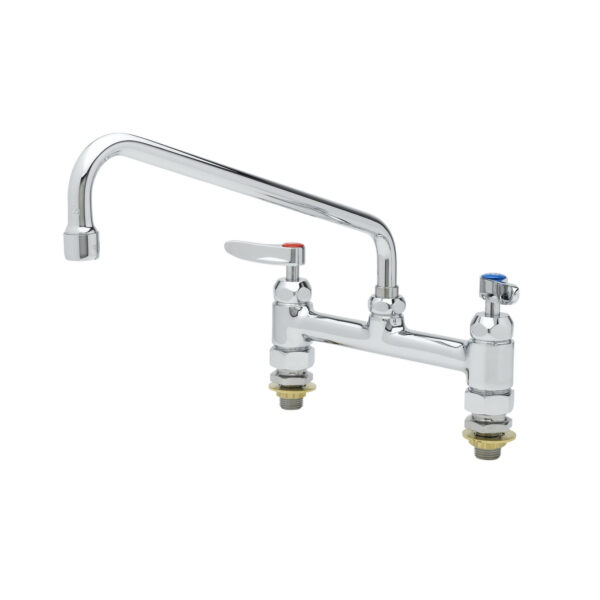 T&S  B-0221-CC-CR  B-0221 Deck mt Fct W/ Cerama Carts, 12'' Swing Nozzle