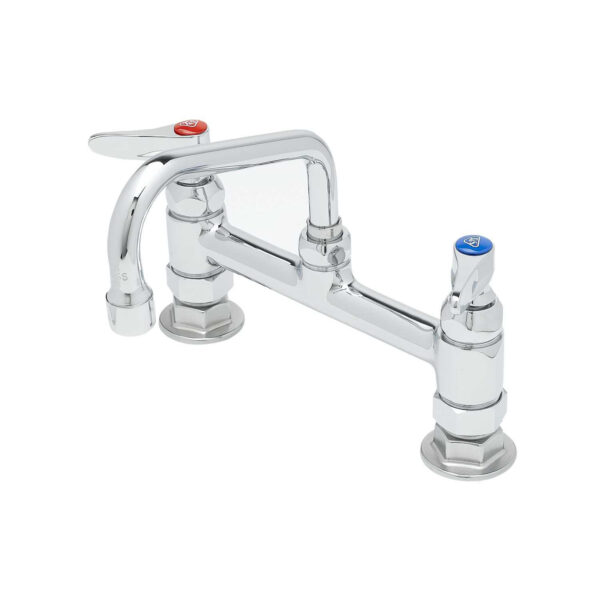 T&S  B-0222  Dbl Pantry Fct, Deck mt, 8'' Cntrs,059X, Lever