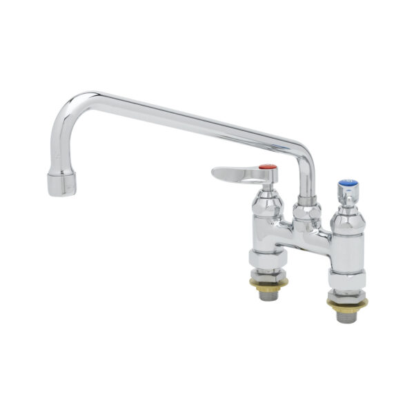 T&S  B-0225-CC  Dbl Pantry Fct, Deck mt, 4'' Cntrs, 12'' Swing Nozzle 062X