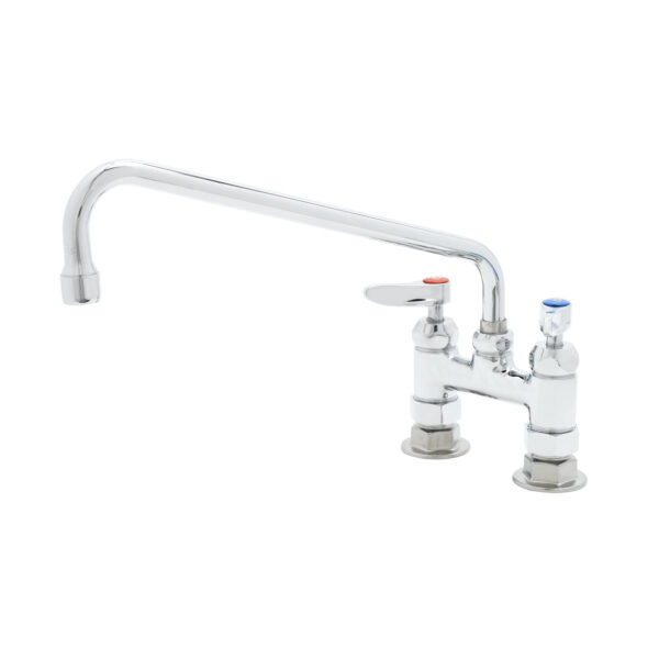 T&S  B-0225-CR-K-F10  4'' Deck mt Fct, Ceramas, 12'' Swing Nozzle