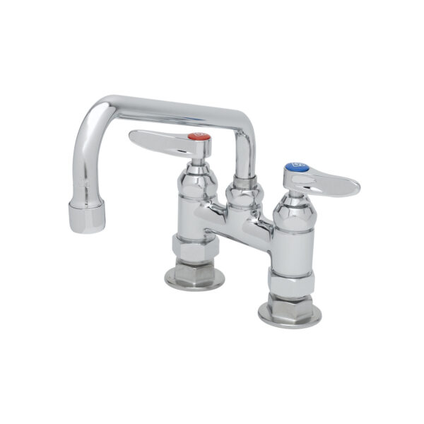 T&S  B-0226  Dbl Pantry Fct, Deck mt, 4'' Cntrs, 10'' Swing Nozzle 061X