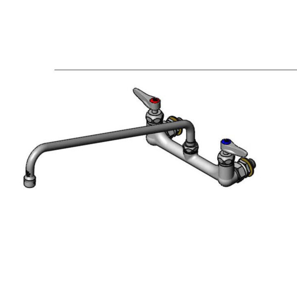 T&S  B-0230-CC-CR  mix Fct, 8'' Wall mt, 18'' Swing, 00CC in, Ceramas