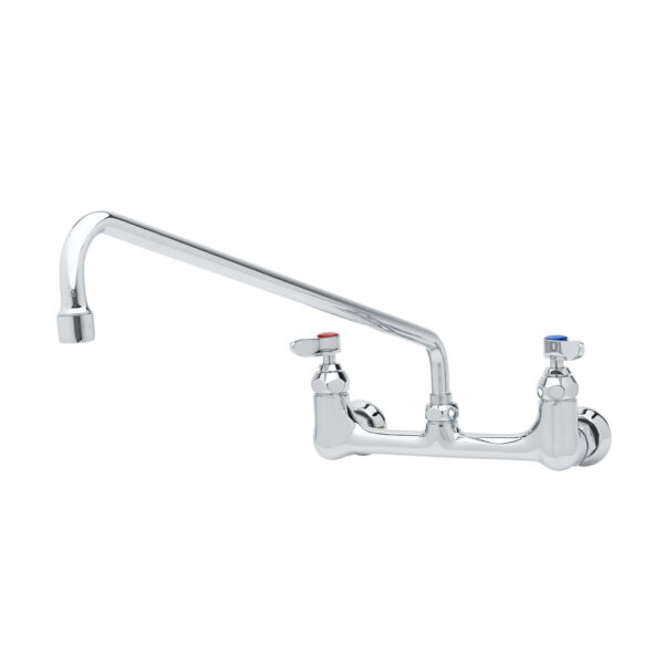T&S  B-0230-EE  Dbl Pantry Fct, Wall mt, 8'' Cntrs, 18'' Swing 065X, Ee in