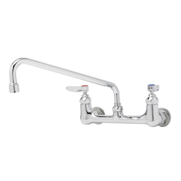 T&S  B-0231-02  8'' Wall mt Fct, 1/2'' NPT Elbows, 12'' Swing Nozzle  out