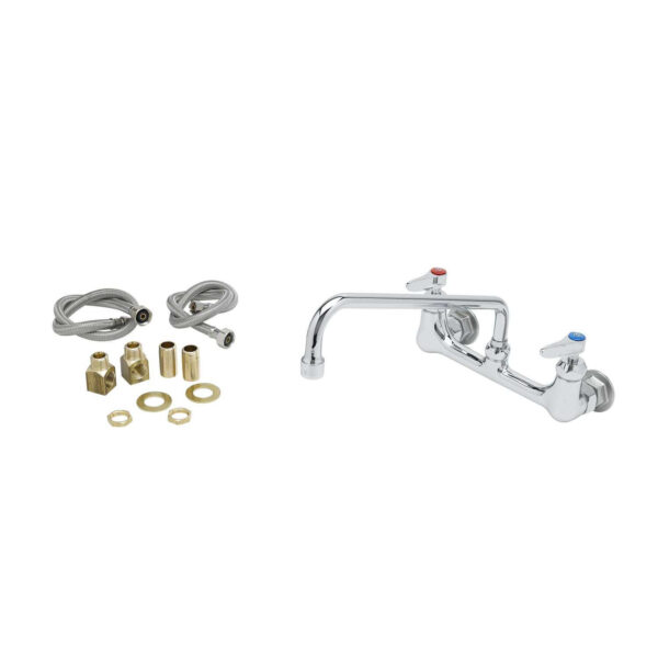T&S  B-0231-CR-K-F10  8'' Wall mt Fct, Ceramas, 12'' Swing Nozzle