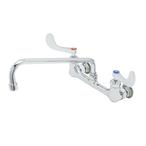 T&S  B-0231-CR4-L22  8'' Wall mt Fct, Cerama cart, 12'' Swing Nozzle