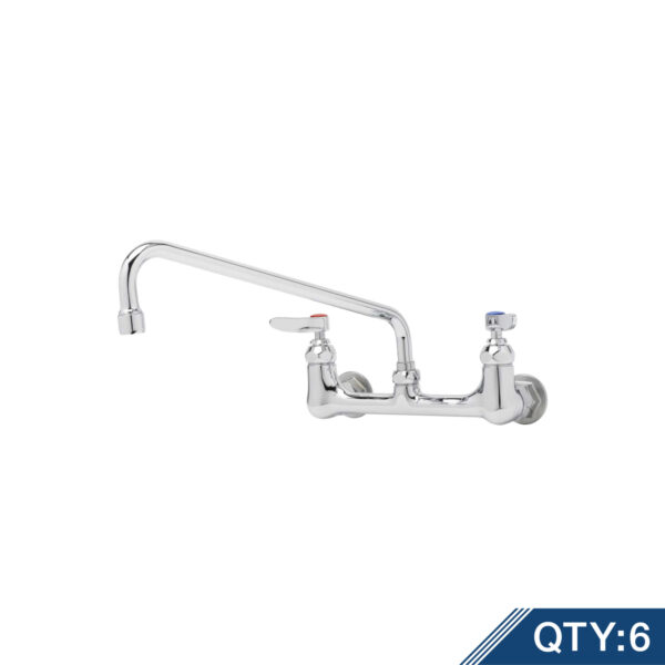 T&S  B-0231-M  Dbl Pantry Fct, Wall mt, 8'' Cntrs, 12'' Swing Nozzle 062X
